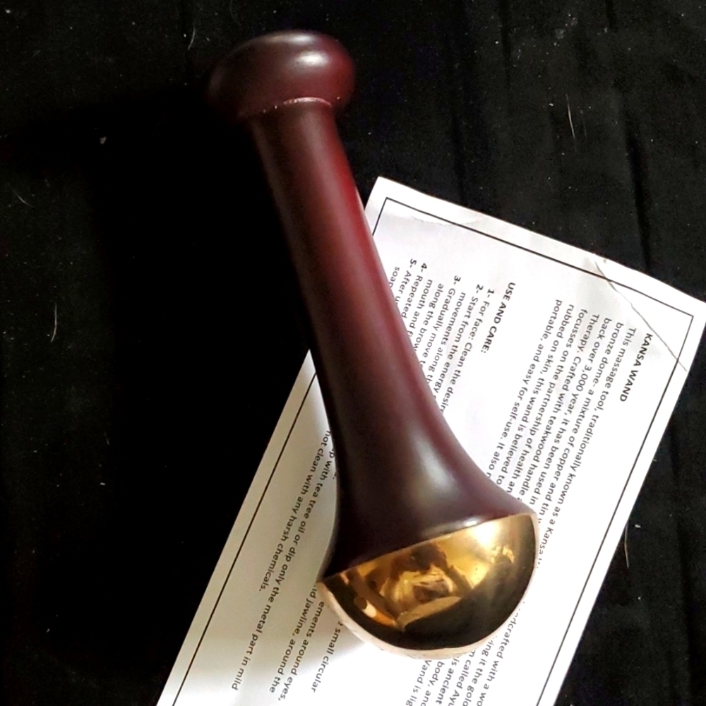 Brass Kansa Massage Wand with Canister - Picture 3 of 8